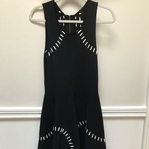 PARKER stretch -Black and White  dress